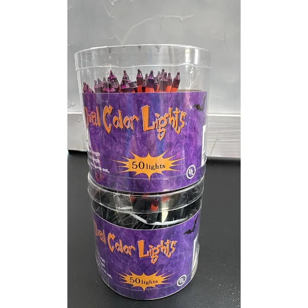 Halloween Lights 8 String  Lights Dual Colors Pumpkin Lights Bat  Lights